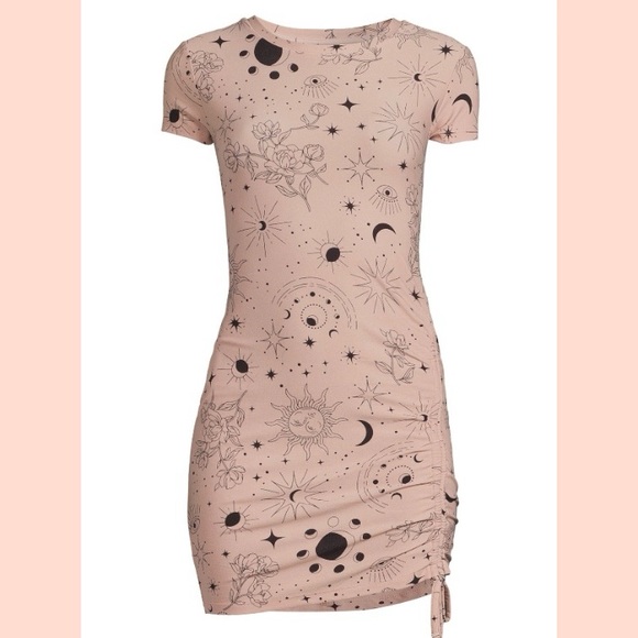 No Boundaries Dresses & Skirts - No Boundaries Pink Ruched Asymmetrical Mini Dress